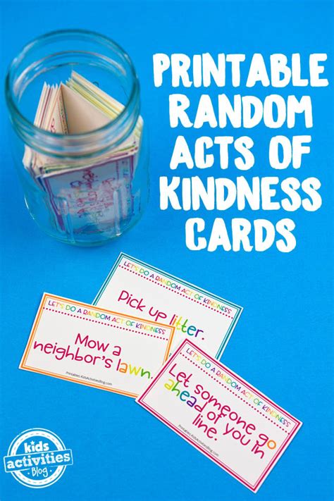 random acts of kindness cards free printable